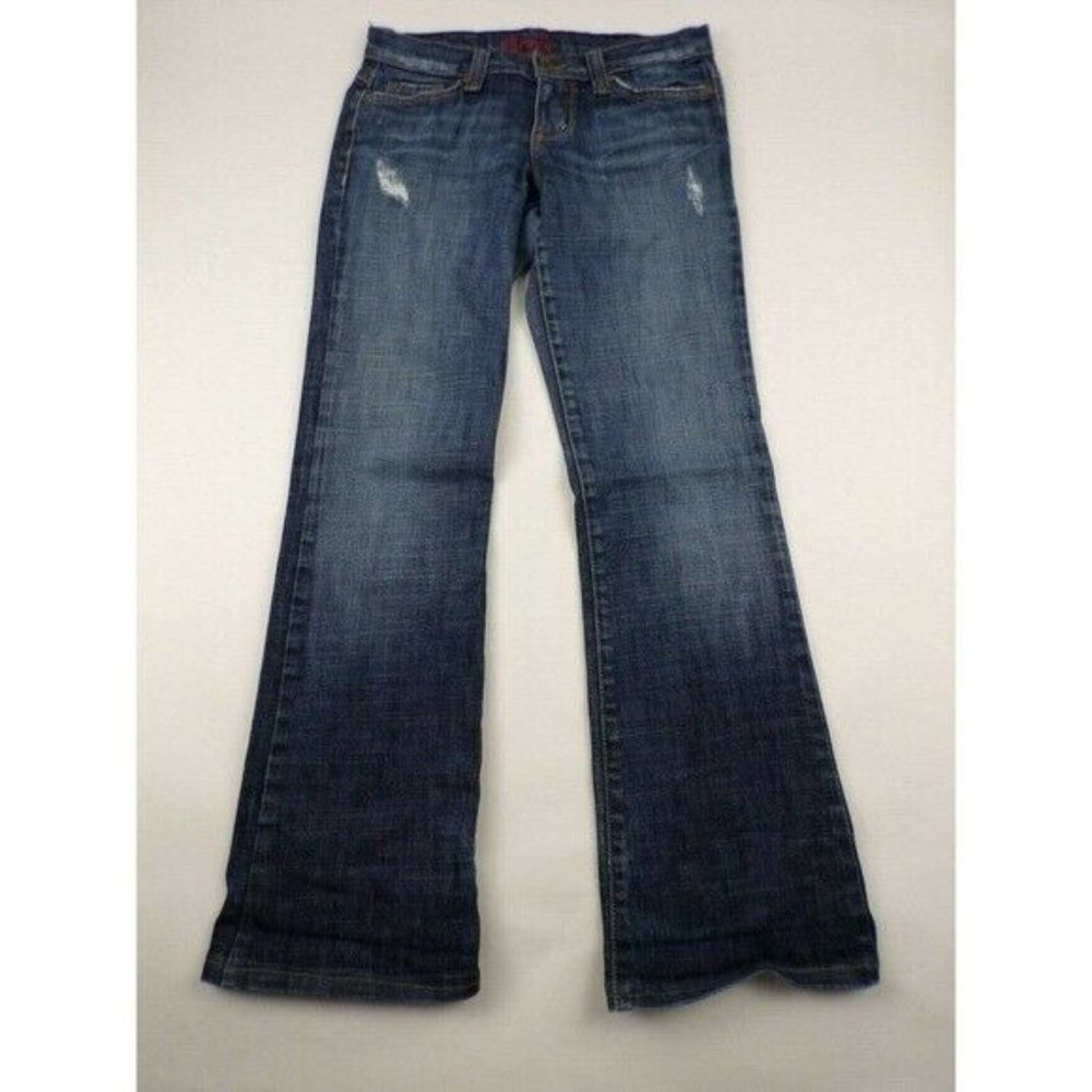 Plastic by Gly Womens Jeans Size 5 Bootcut Low Rise Distress 5-Pocket - 2395